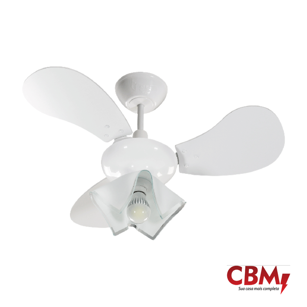 TRON VENTILADOR GRECO BRANCO COM 3 PAS +  TULIPA