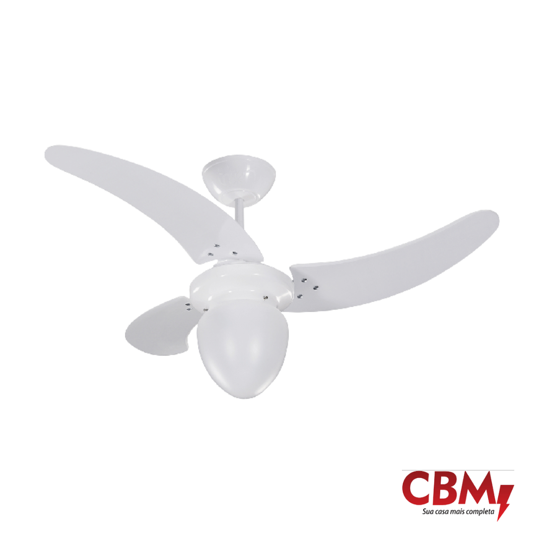 TRON VENTILADOR BUZIOS MAX BRANCO COM 3 PAS+GLOBO