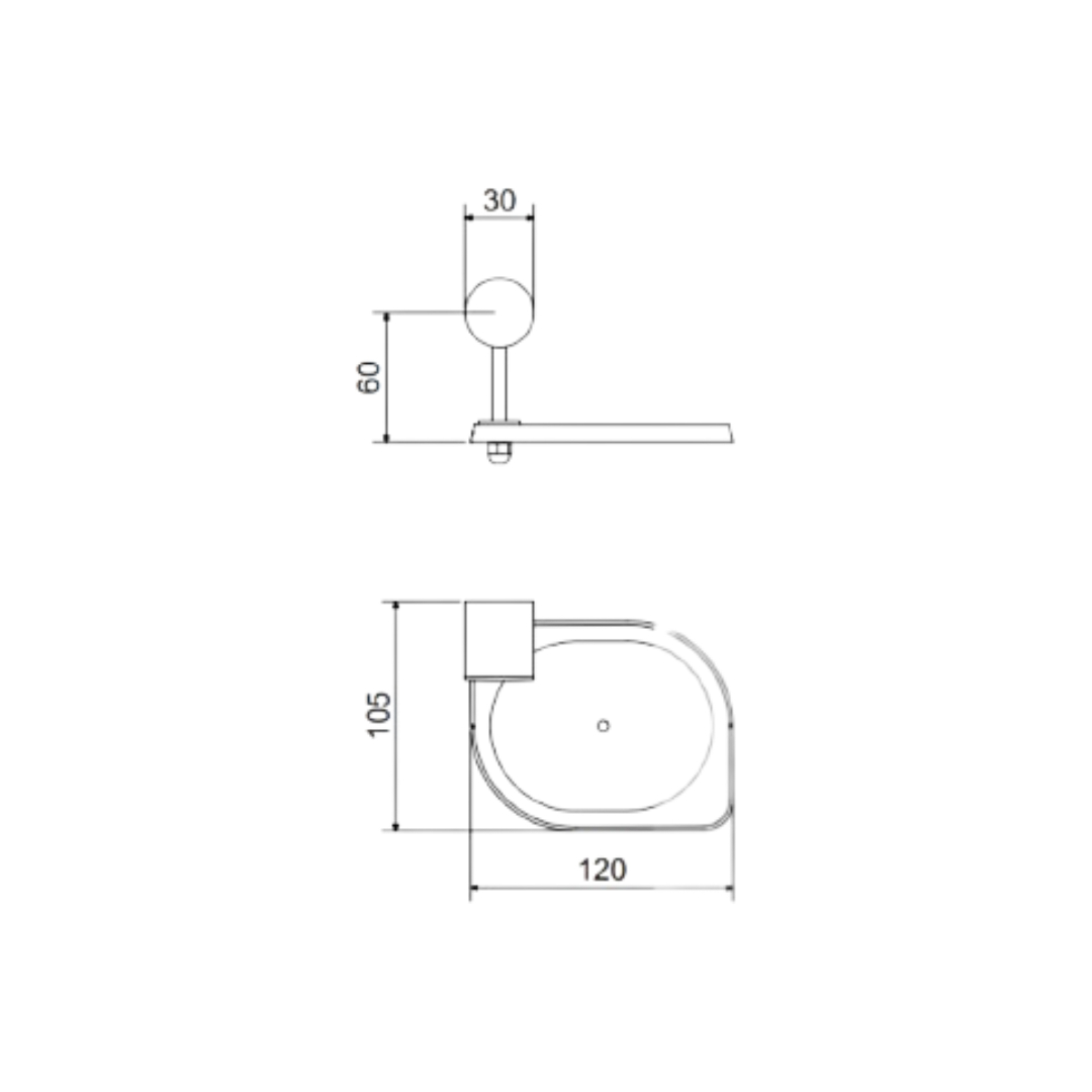 Saboneteira de parede Acess Atria 304 C36 - Meber
