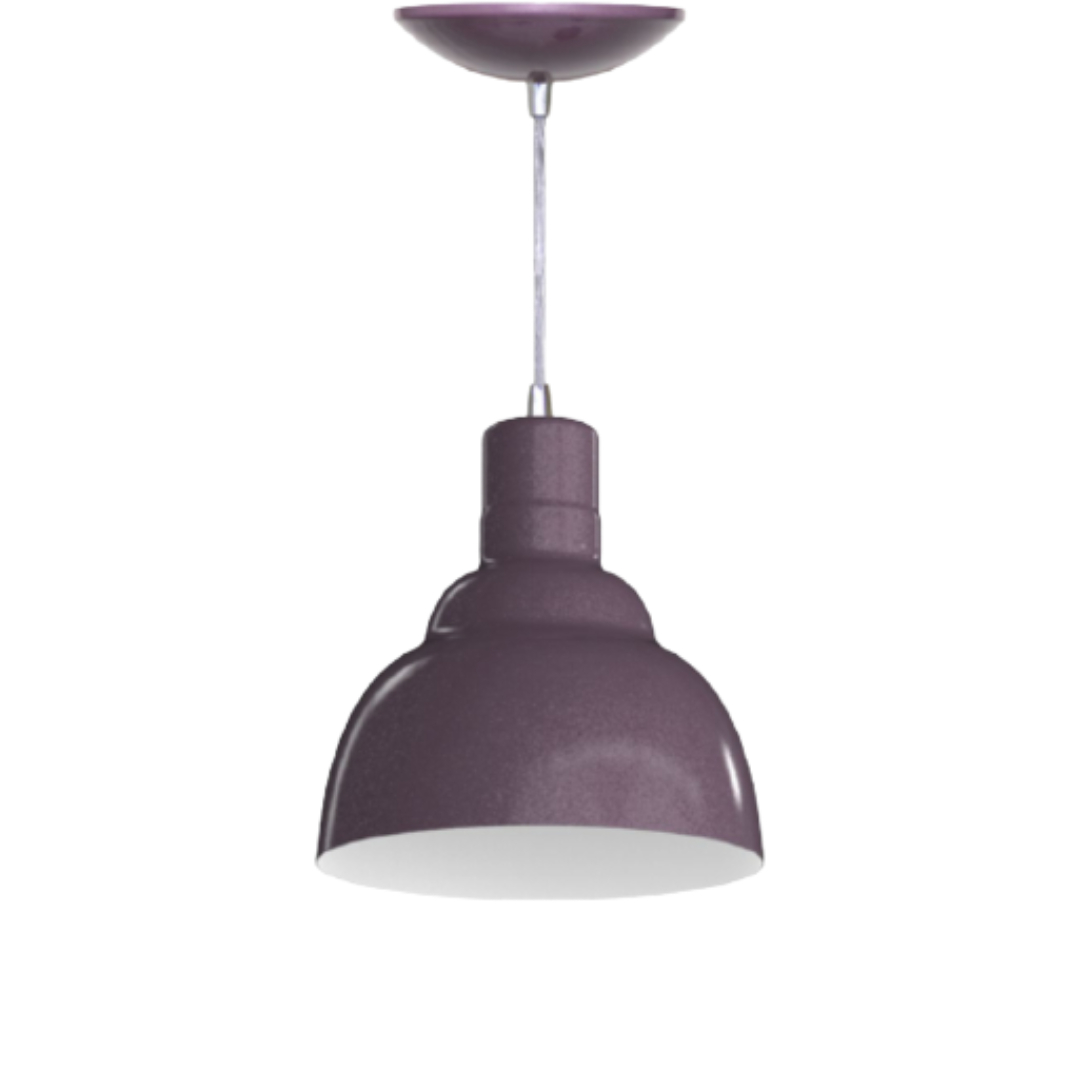 Pendente PVR lilás metálico/branco - Inove