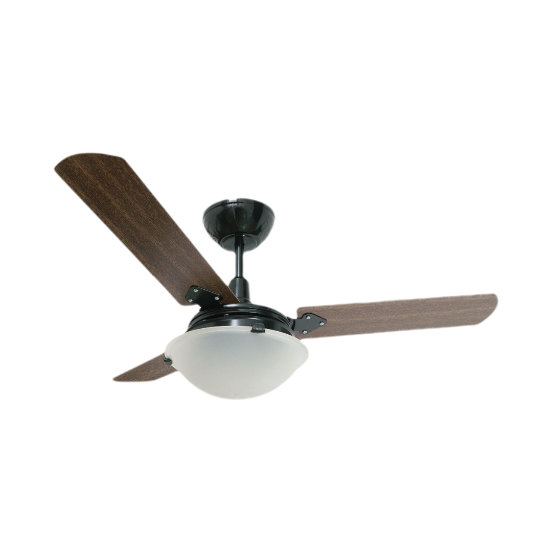 Ventilador Citrino preto de 03 pás com plafon - Tron