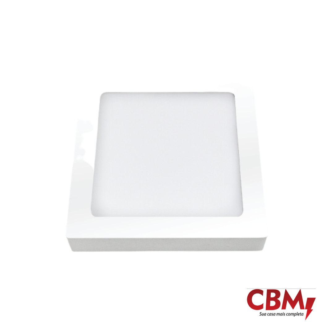 OUROLUX PLACA LED SOBREPOR 24W 2700K QUADRADA