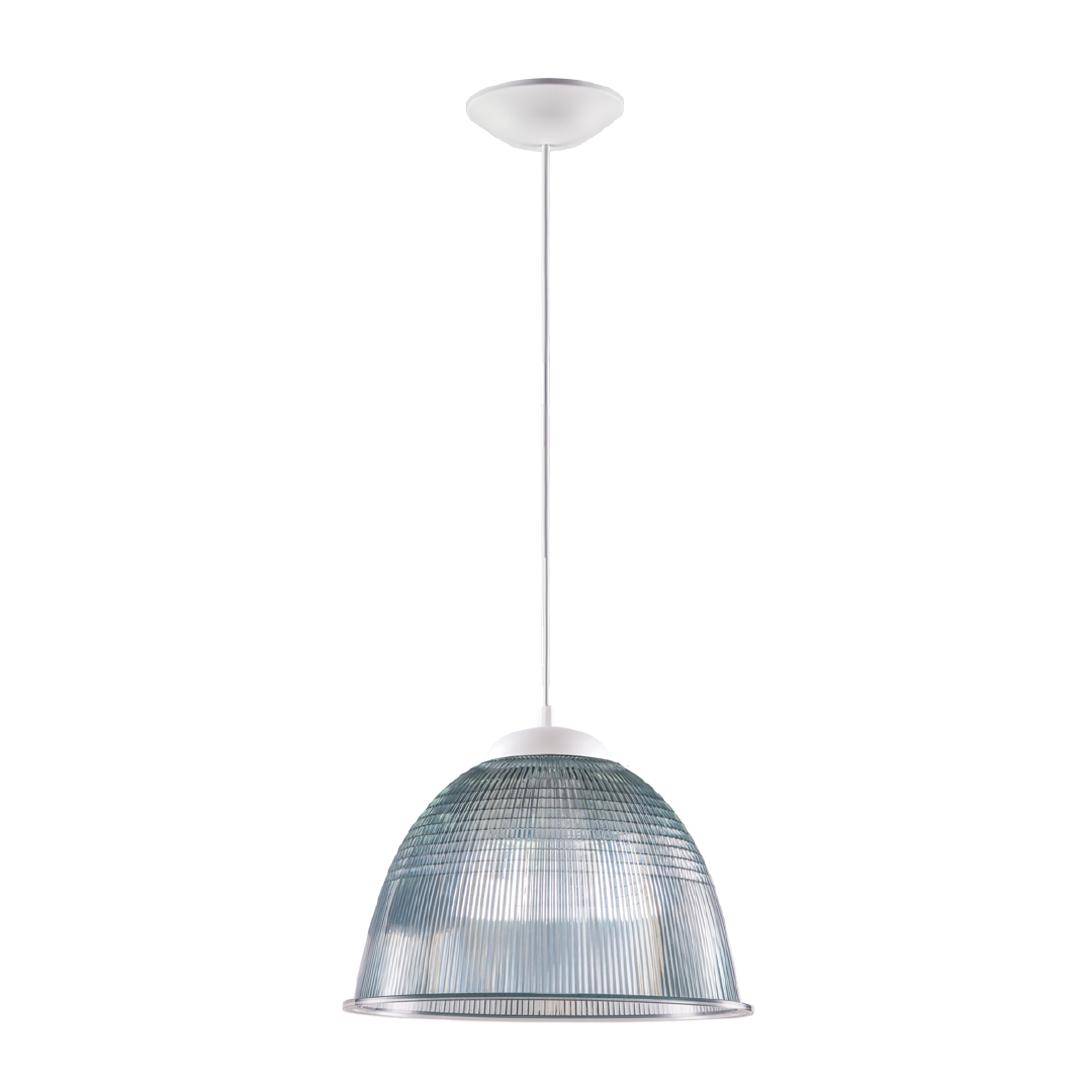 Pendente prismático 16" transprante branco - Demi