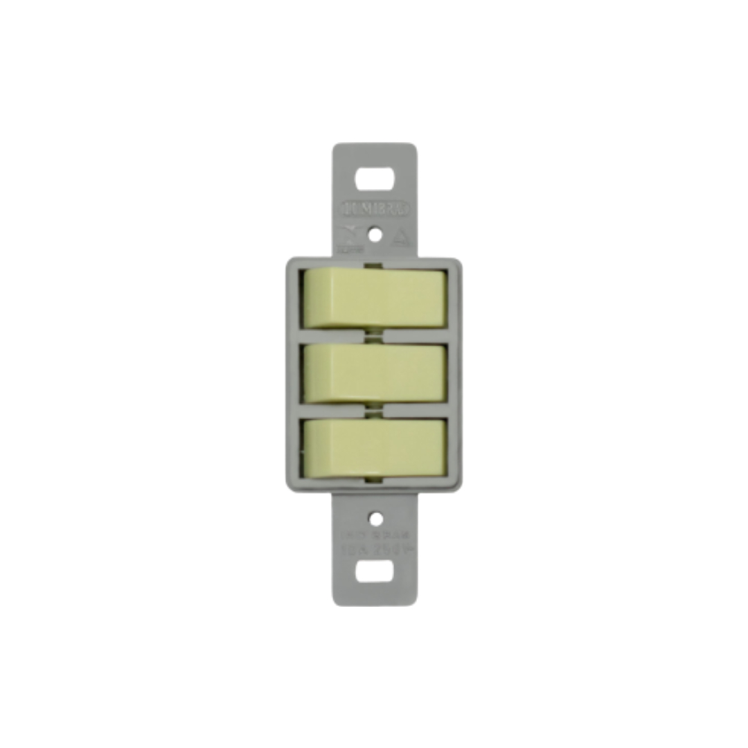 LUMIBRAS INTERRUPTOR HOTEL TRIPLO 10A 250V