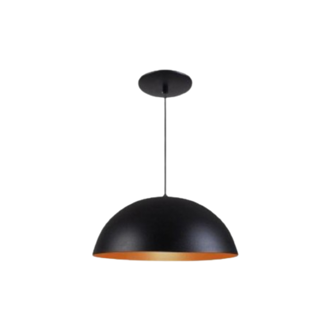 OPL PENDENTE DOMUS PRETO MICRO/COBRE VERNIZ