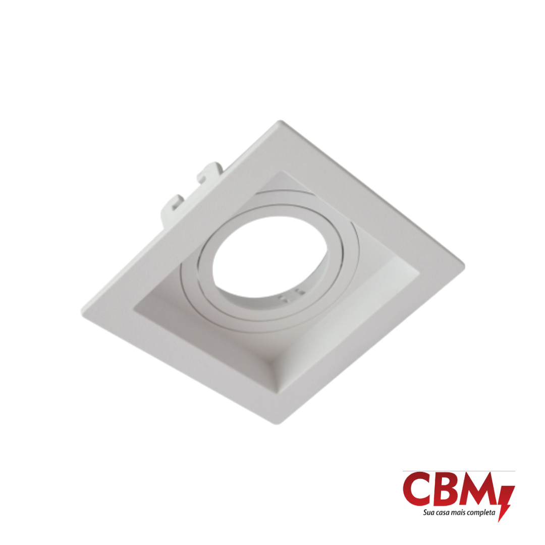 MOON EMBUTIDO QUADRADO RECUADO BRANCO 1XMR11