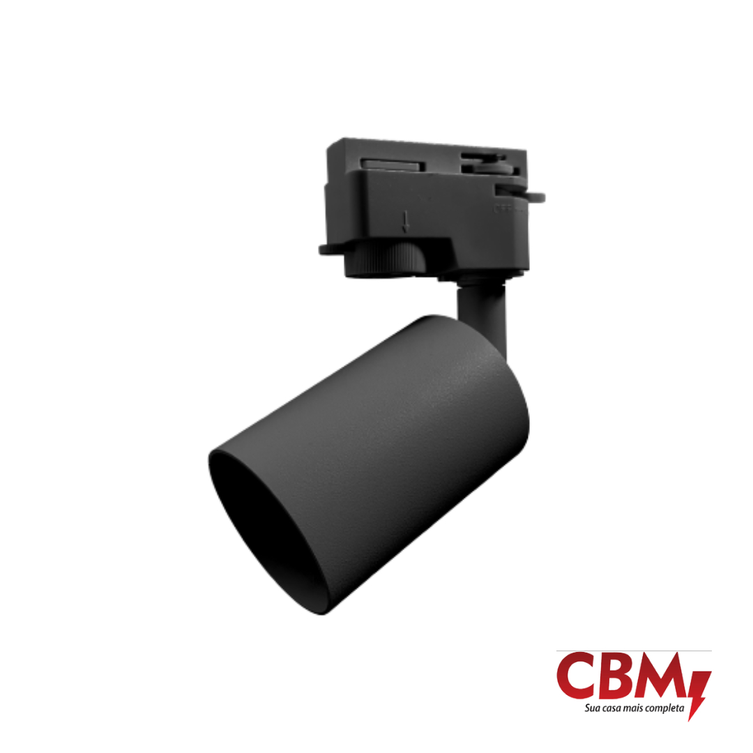 CRISTALLUX SPOT TRILHO MR16 GU10 PRETO