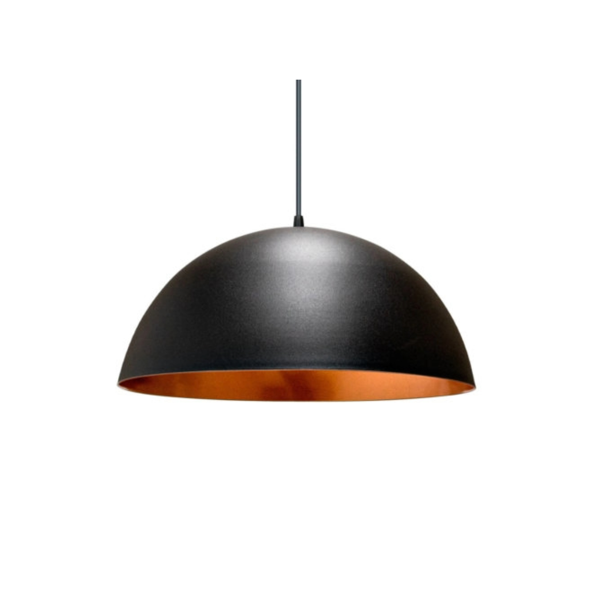 Pendente Meia Lua alumínio preto/cobre - Lumanti