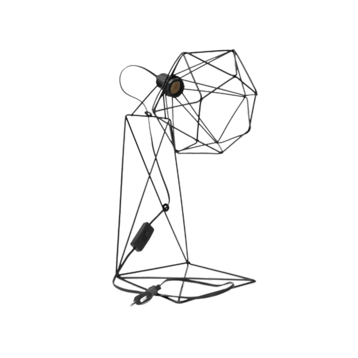Abajur aramado diamente preto - Lumanti